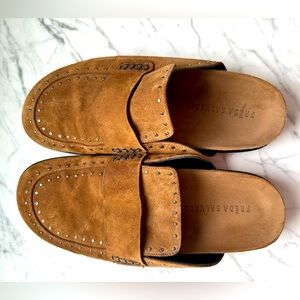 Barely worn Freda Salvador brown suede mules. Size 41
